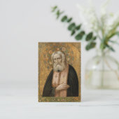 サロフ正統祈りの言葉カードの聖セラピム プレイスカード (スタンド正面)