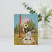 サロフ祈りの言葉カードの聖セラピム ポストカード (スタンド正面)