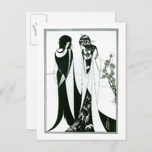 サロメとその母、ヘロディアス、1894年（リトグラフ）（白黒写真） (b/ ポストカード (正面/裏面)