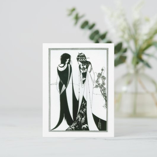 サロメとその母、ヘロディアス、1894年（リトグラフ）（白黒写真） (b/ ポストカード (スタンド正面)