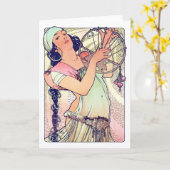 サロメアルフォンスミュシャ カード (黄色い花)