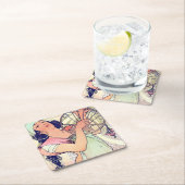 サロメアルフォンスミュシャ スクエアペーパーコースター (インサイチュ)