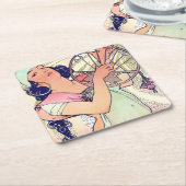 サロメアルフォンスミュシャ スクエアペーパーコースター (アングル)