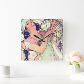 サロメアルフォンスミュシャ スクエア壁時計 (ホーム)