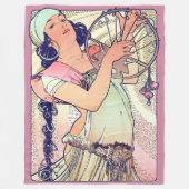 サロメアルフォンスミュシャ フリースブランケット (正面)