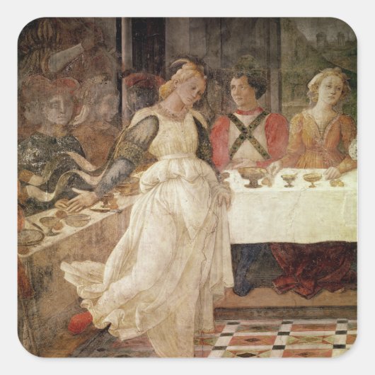 サロメ踊りザヘロデの饗宴 スクエアシール (正面)