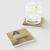 サロメ(女性ポートレート)(byアンリ・レグノー) ストーンコースター (横)