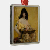 サロメ(女性ポートレート)（byアンリ・レグノー） メタルオーナメント (右)