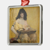 サロメ(女性ポートレート)（byアンリ・レグノー） メタルオーナメント (左)