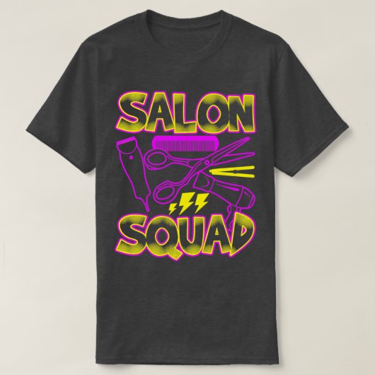 サロンおもしろい分髪型クラシックTシャツ Tシャツ (デザイン正面)