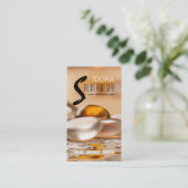 サロンおよびスパの名刺のテンプレート 予約カード (スタンド正面)