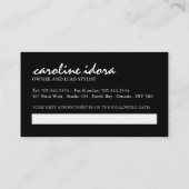 サロンおよびスパの名刺のテンプレート 予約カード (裏面)