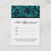 サロンおよびスパの名刺 予約カード (裏面)