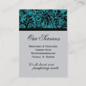 サロンおよびスパの名刺 名刺 (裏面)