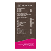 サロンおよびスパラックカード ラックカード (裏面)