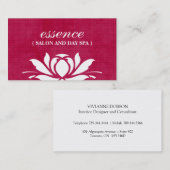 サロンおよび日のスパの名刺 名刺 (正面/裏面)