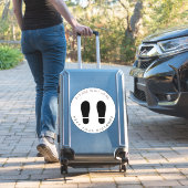 サロンここで待保ちあなたの距離床ステッカー シール (スーツケースインサイチュ)