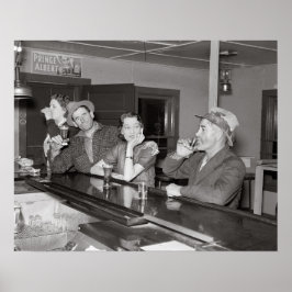 サロンでの土曜の夜， 1937.ヴィンテージ写真 ポスター