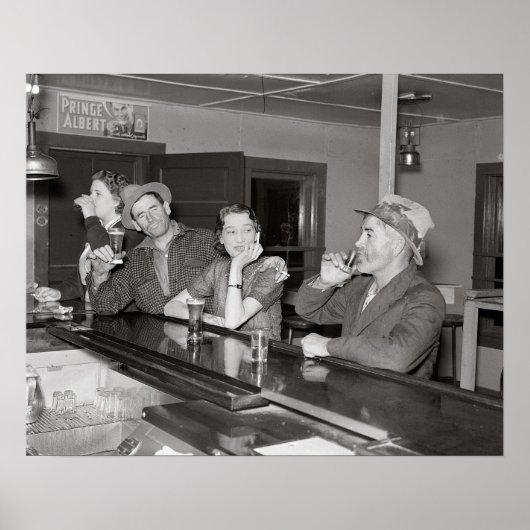 サロンでの土曜の夜, 1937.ヴィンテージ写真 ポスター (正面)