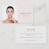 サロンとエレガントスパピンクラティスフォトカード 名刺 (正面/裏面)