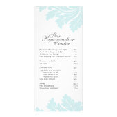 サロンとスパの価格表とラック・カード ラックカード (正面)