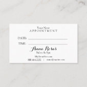 *~*サロンとスパの暗い赤紫色Chic抽象芸術 予約カード (裏面)