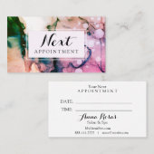 *~*サロンとスパの暗い赤紫色Chic抽象芸術 予約カード (正面/裏面)