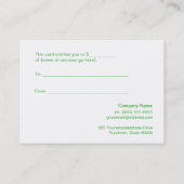 サロンとスパフェイク金ゴールドホリデーギフト証明書 割引カード (裏面)