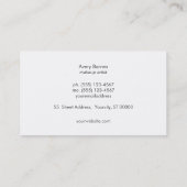 サロンとスパフェスティバルホワイト《写真》ぼけ味シルバージオメトリック 名刺 (裏面)