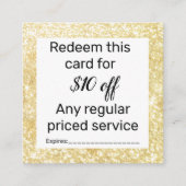 サロンとスパ促進 スクエア名刺 (正面)