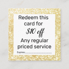 サロンとスパ促進 スクエア名刺