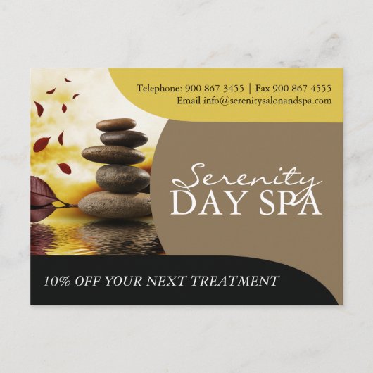 サロンとスパ広告のはがき ポストカード (正面)