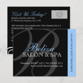 サロンとスパ広告のはがき ポストカード (正面/裏面)