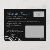 サロンとスパ広告のはがき ポストカード (裏面)