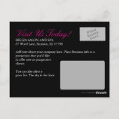 サロンとスパ広告のはがき ポストカード (裏面)