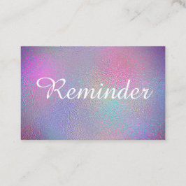 *~*サロンとスパ虹色フォイルインボーパープル 予約カード