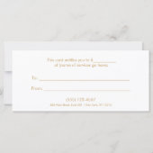 サロンとスパ金ゴールド円ギフト証明書 (裏面)