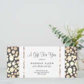 サロンとスパ金ゴールド円ギフト証明書 (スタンド正面)