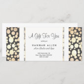 サロンとスパ金ゴールド円ギフト証明書 (正面/裏面)