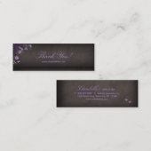 サロンのしおりのスパの蝶花の紫色 スキニー名刺 (正面/裏面)