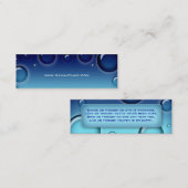 サロンのしおりのスパは青泡立ちます スキニー名刺 (正面/裏面)