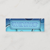 サロンのしおりのスパは青泡立ちます スキニー名刺 (裏面)