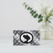 サロンのアポイントメントカードの王冠の女性のシルエット 予約カード (スタンド正面)