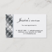 サロンのアポイントメントカードの王冠の女性のシルエット 予約カード (裏面)