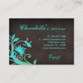 サロンのギフトカードスパの粋な花柄BG 割引カード (裏面)