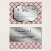 サロンのギフトカード房状のダイヤモンドの王冠 (正面&裏面)