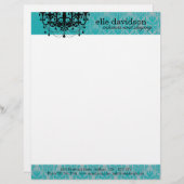 サロンのシャンデリアレターヘッド レターヘッド (正面/裏面)