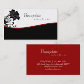 サロンのスパのマッサージのセラピーの名刺の赤 名刺 (正面/裏面)