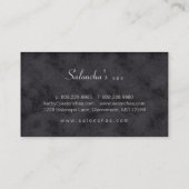 サロンのスパの名刺の黒の灰色はダマスク織を老化させました 名刺 (裏面)