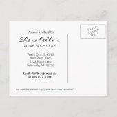 サロンのスパの花の郵便はがきの招待状の水を含んだピンク インビテーションポストカード (裏面)